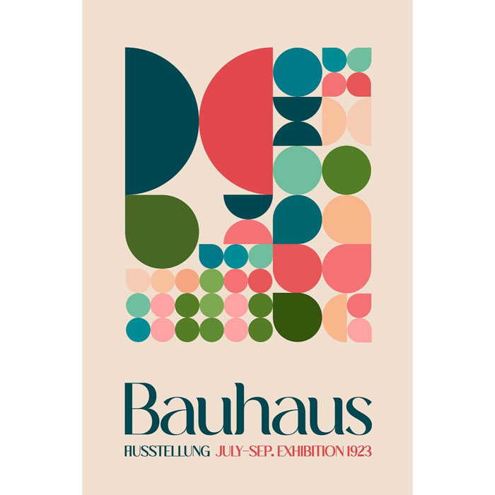 Tableau vintage exposition bauhaus rose  Toile imprimée