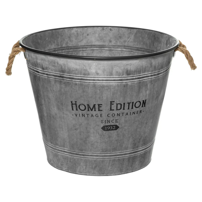 Pot métal gris H48cm