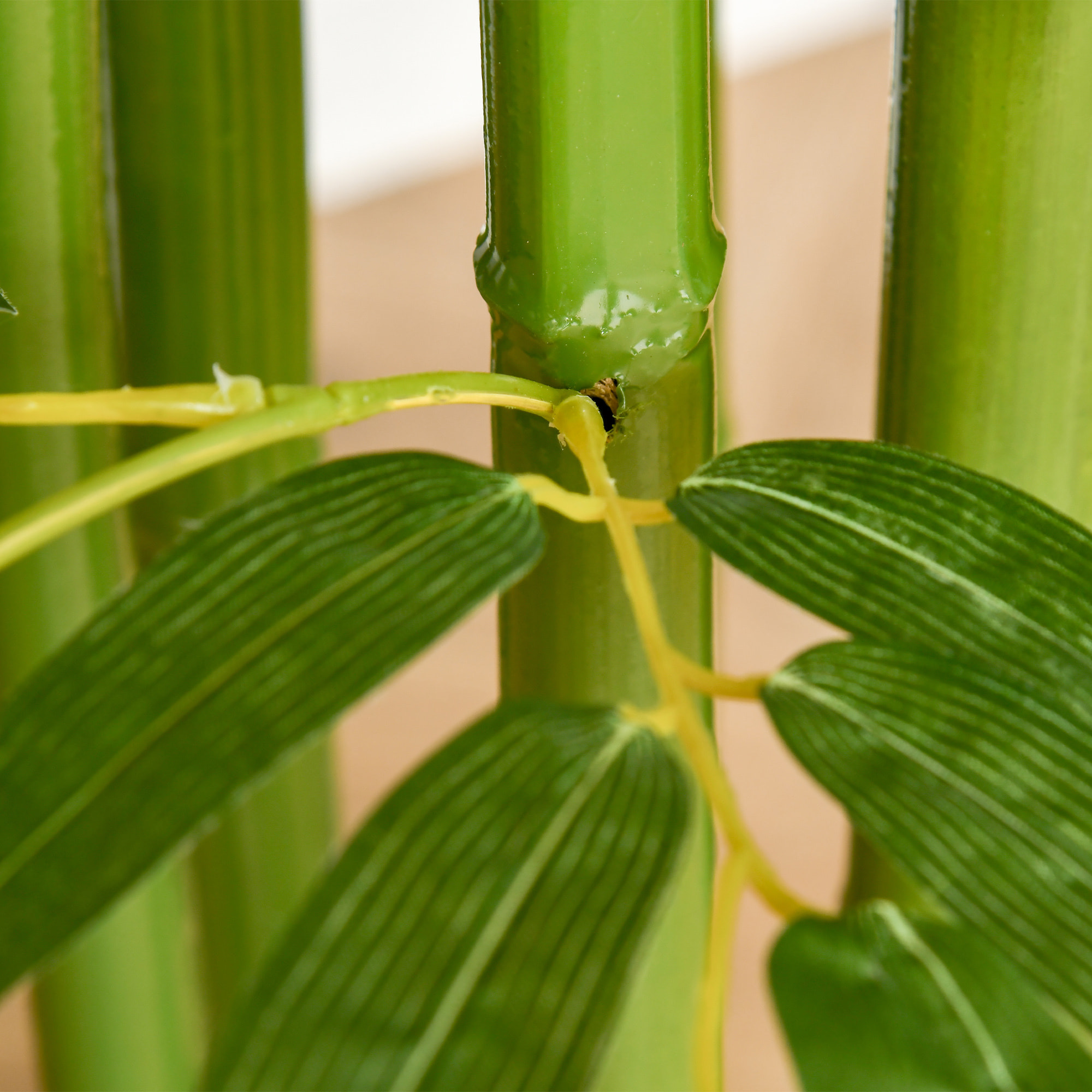 Bambú Artificial 140 cm con Maceta y Cañas Realistas Árbol Sintético Interior para Decoración de Hogar Oficina Exterior Verde