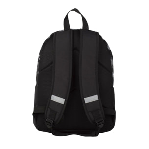 DAM Fortnite Dark Black mochila primaria doble compartimento + carro con protección lateral y stoper frontal, 4 ruedas multidireccionales. 31x18x42 Cm. Color: Negro