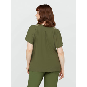 Fiorella Rubino - Camiseta en tejido de punto crepé - Verde