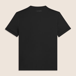 T-shirt Girocollo con Ricamo Traforato del Logo