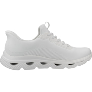 Sneakers De  Mujer Slip-ins Bobs Arc Waves Blanco