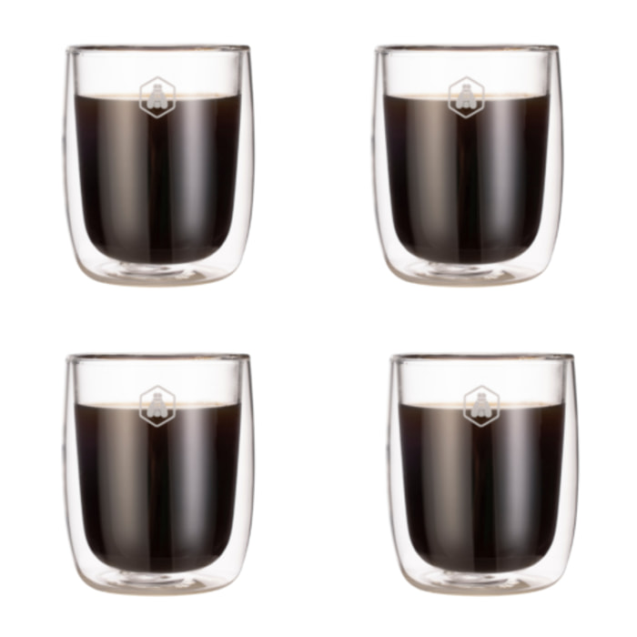 4 tasses à espresso double paroi - 100ml