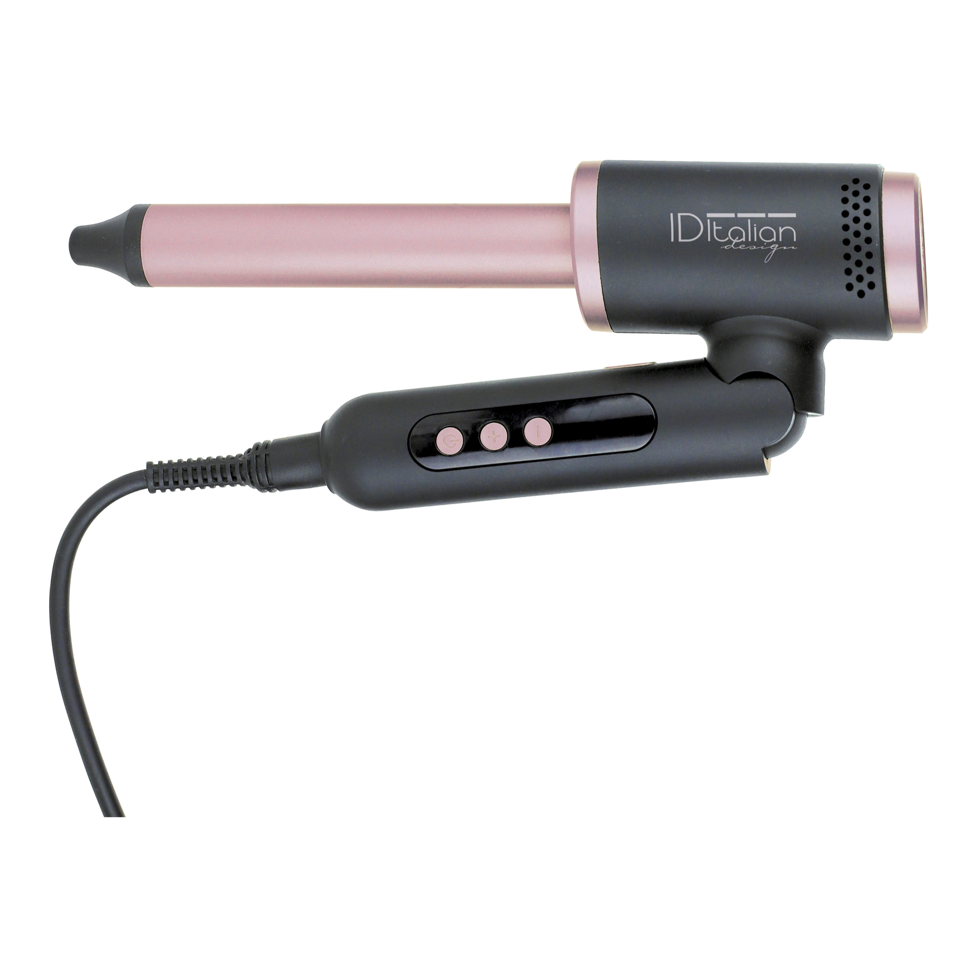 Fer à boucler professionnel pliable Cyclone Gun Air Tech Curling 55W - noir et rose