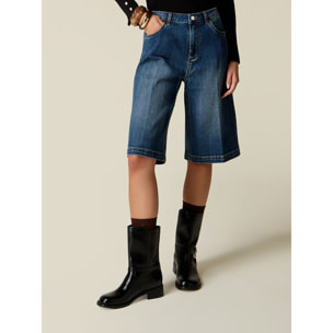 Oltre - Bermuda in denim - Blu