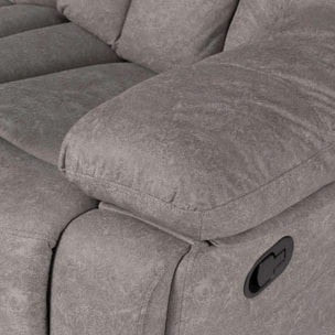 Sofá relax de 2 plazas con reposapiés elevable en marengo 152 cm Kendal Marengo