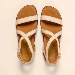 Sandalias N5802 SOFT NAPPA CREAM/PANGLAO color Cream