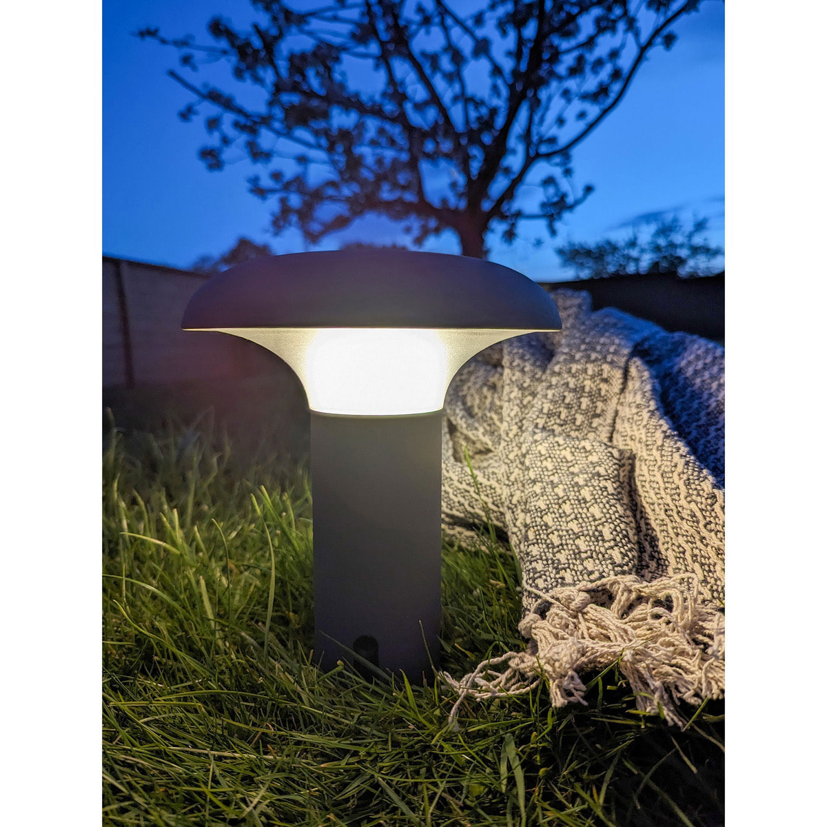 Lampada LED Ricaricabile Ramsey — Grigio Opaco Ø17×21 cm