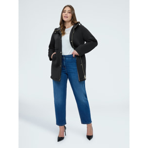 Fiorella Rubino - Chaqueta de neopreno con capucha - Negro
