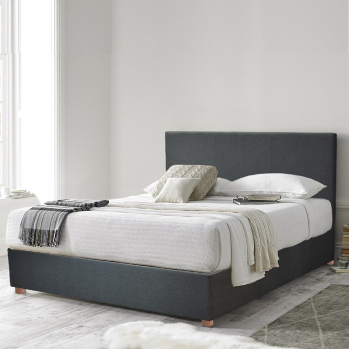 Lit tissu gris clair | Modele Colisee Tissu