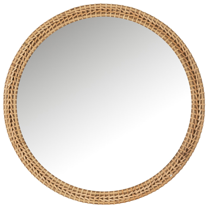 J-Line miroir Rond - sapin/verre - naturel