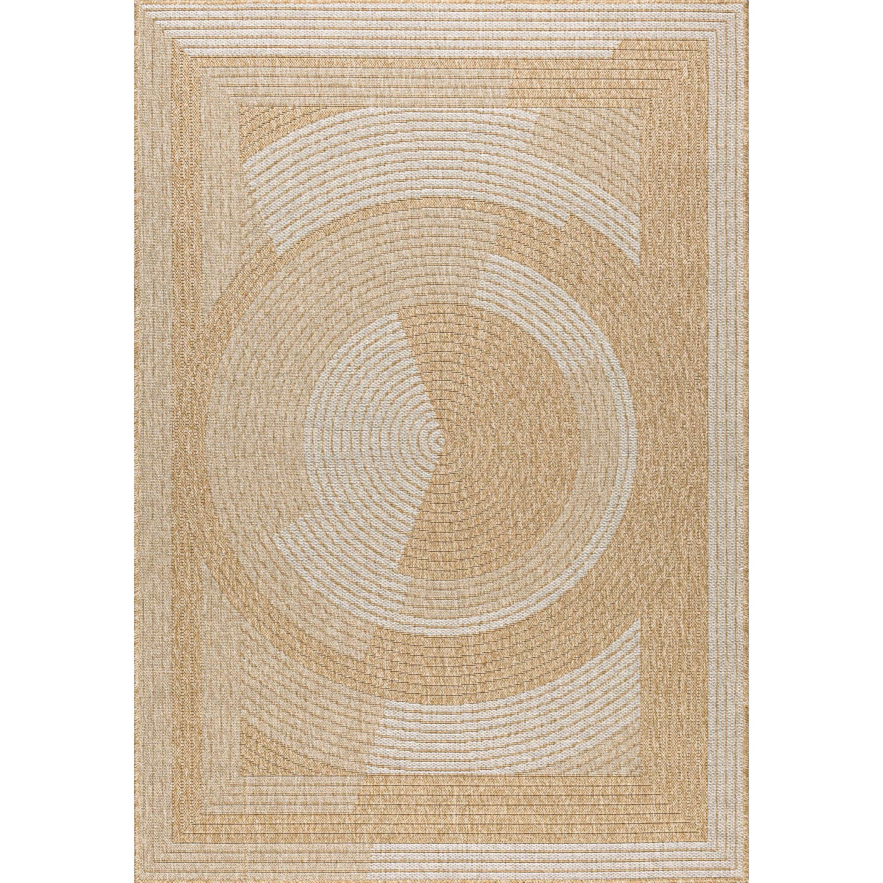 Nature - tapis effet jute blanc