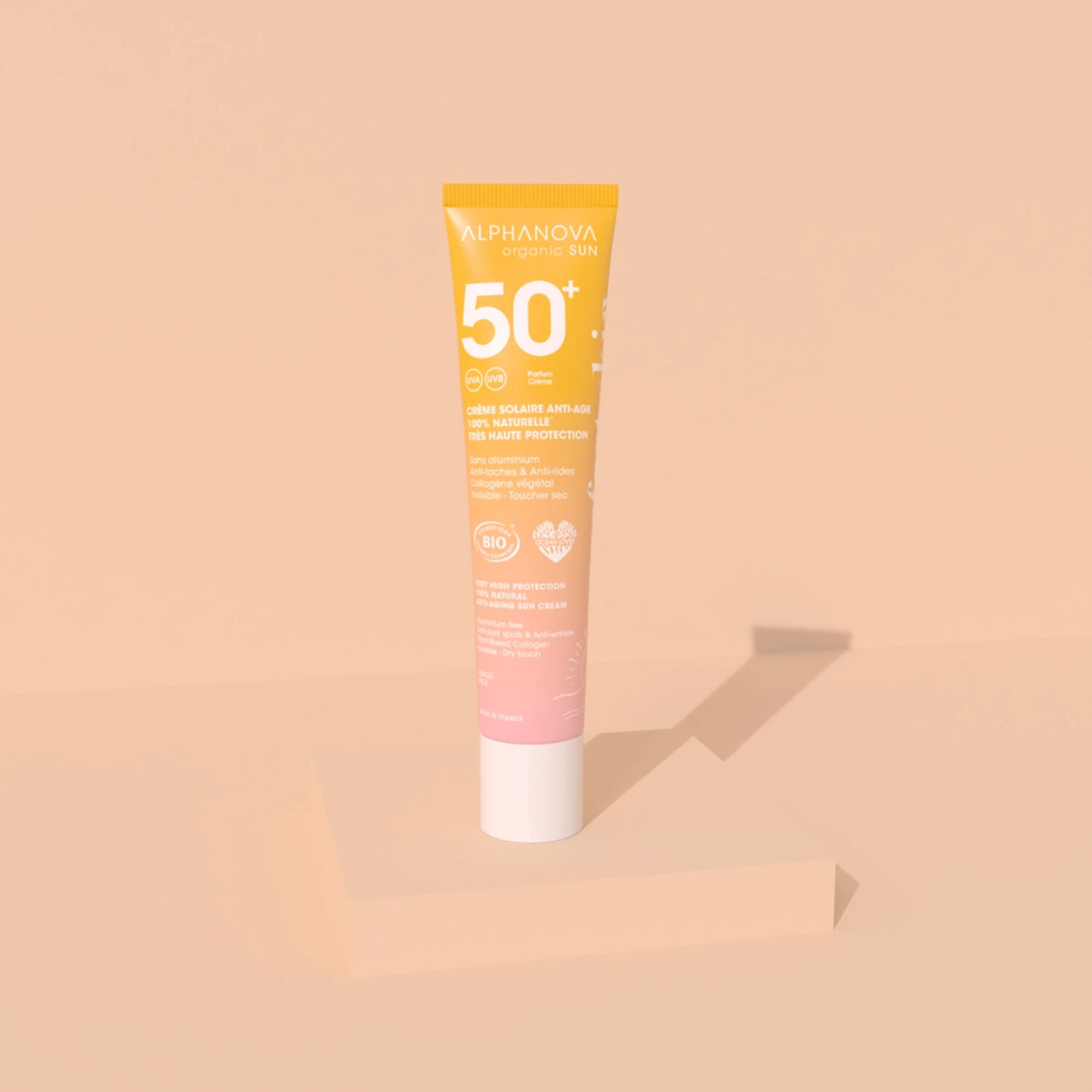 Sun SPF50+ - Crème Solaire Anti Age 100% Naturelle Bio