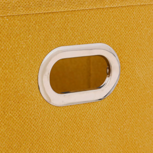 Panier tissu 15x31cm "Mix N' Modul" jaune moutarde