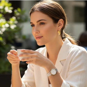 Pendiente Calas dorado