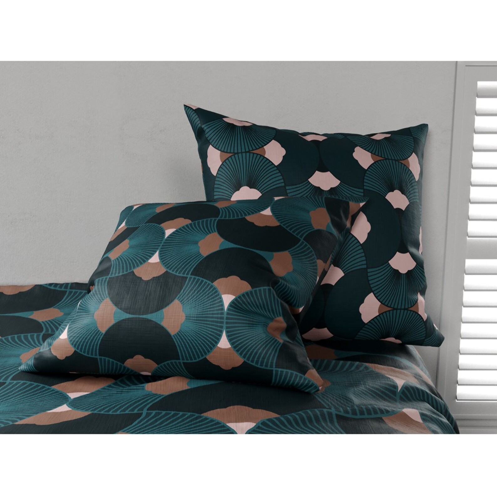 Parure Housse De Couette 3pcs 100% Coton 57 Fils Greek