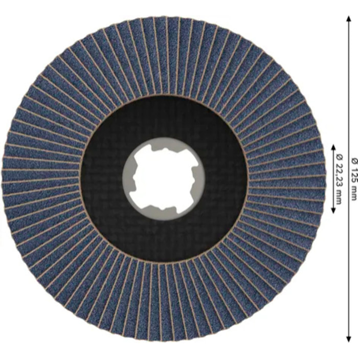 Disque X-Lock lamelle Coude Best Metal BOSCH Ø125 Grain 40 - 2608619201