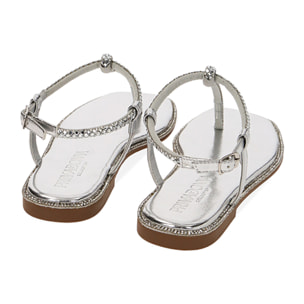 Chanclas de plata laminada