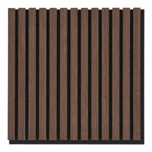 Set 2 pannelli acustici 52x52 cm effetto noce scuro