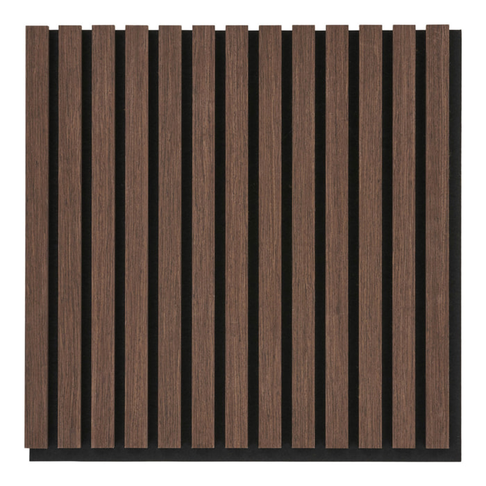Set 2 pannelli acustici 52x52 cm effetto noce scuro