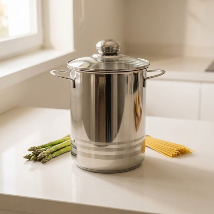Cuiseur à asperges inox avec couvercle 4 litres Elo Brillant