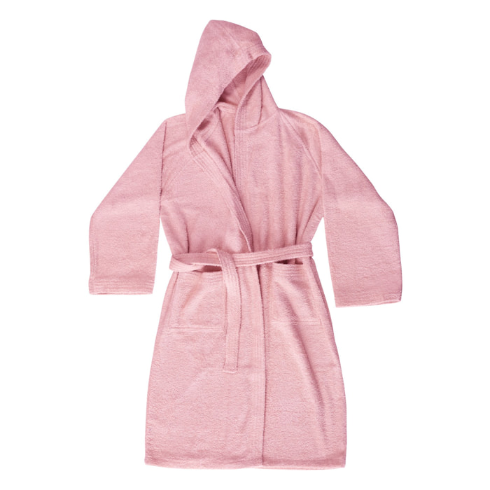 BASSETTI Accappatoio in spugna con cappuccio Rosa