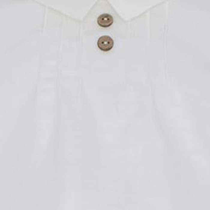 CAMISA VIELLA LORZAS Y BOTONES COCO CRUDA