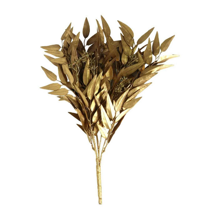 Ramo in plastica eucalipto oro cm30x30h50
