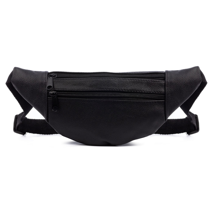 Atripalda riñonera con tres compartimentos de piel Dollaro.