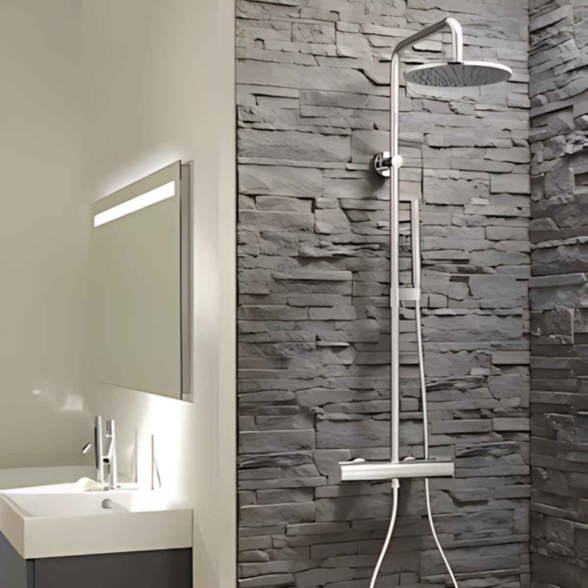 Jacob Delafon - Colonne douche thermostatique Toobi douchette 1 jet chrome