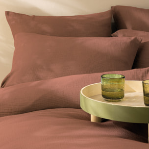 Housse de couette unie en coton, GAZE DE COTON