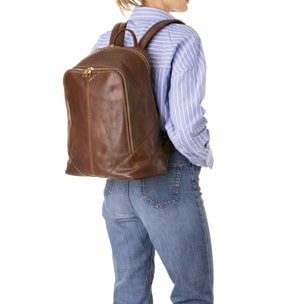 Zaino  unisex In Vera pelle Made in Italy 30x46x17 cm