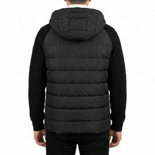 Giubbino con cappuccio e maniche in maglia