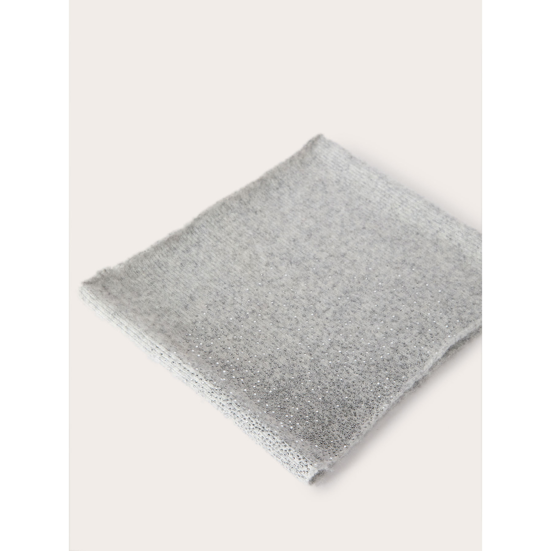Motivi - Bufanda cuello en punto con strass - Gris