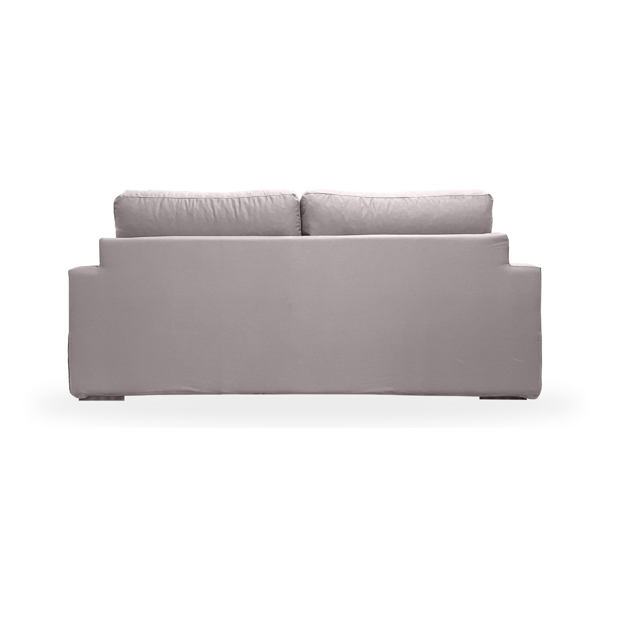 Canapé 3 pl TRESSIN 190 cm fixe tissu coton Gris Clair - 100% déhoussable - Fab. France