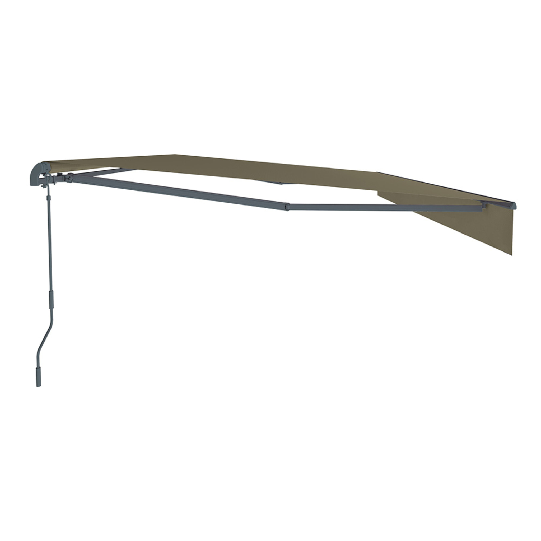 TULLY Store banne manuel 2,95 x 2,5 m en aluminium avec toile taupe