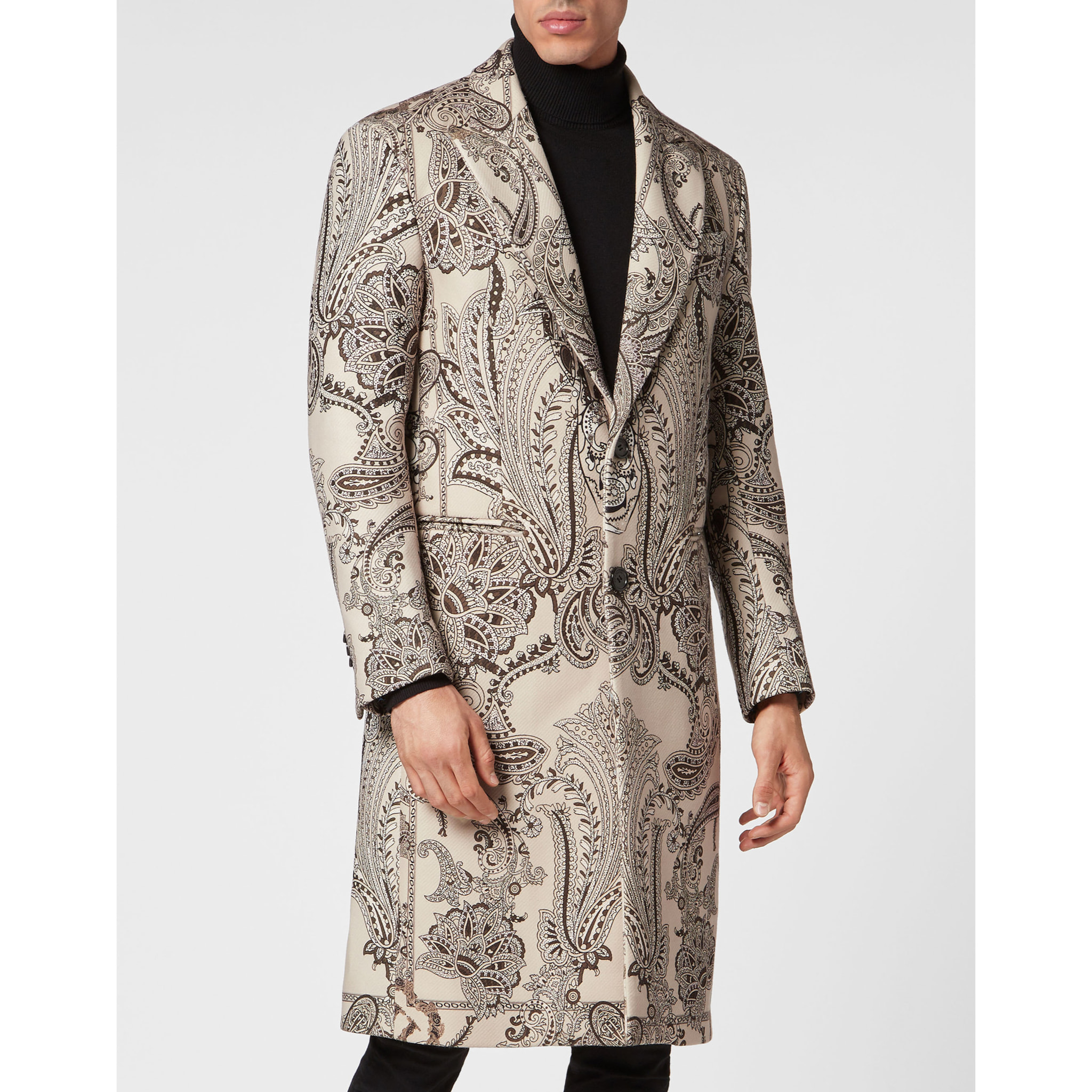 PHILIPP PLEIN ABRIGO LARGO PAISLEY