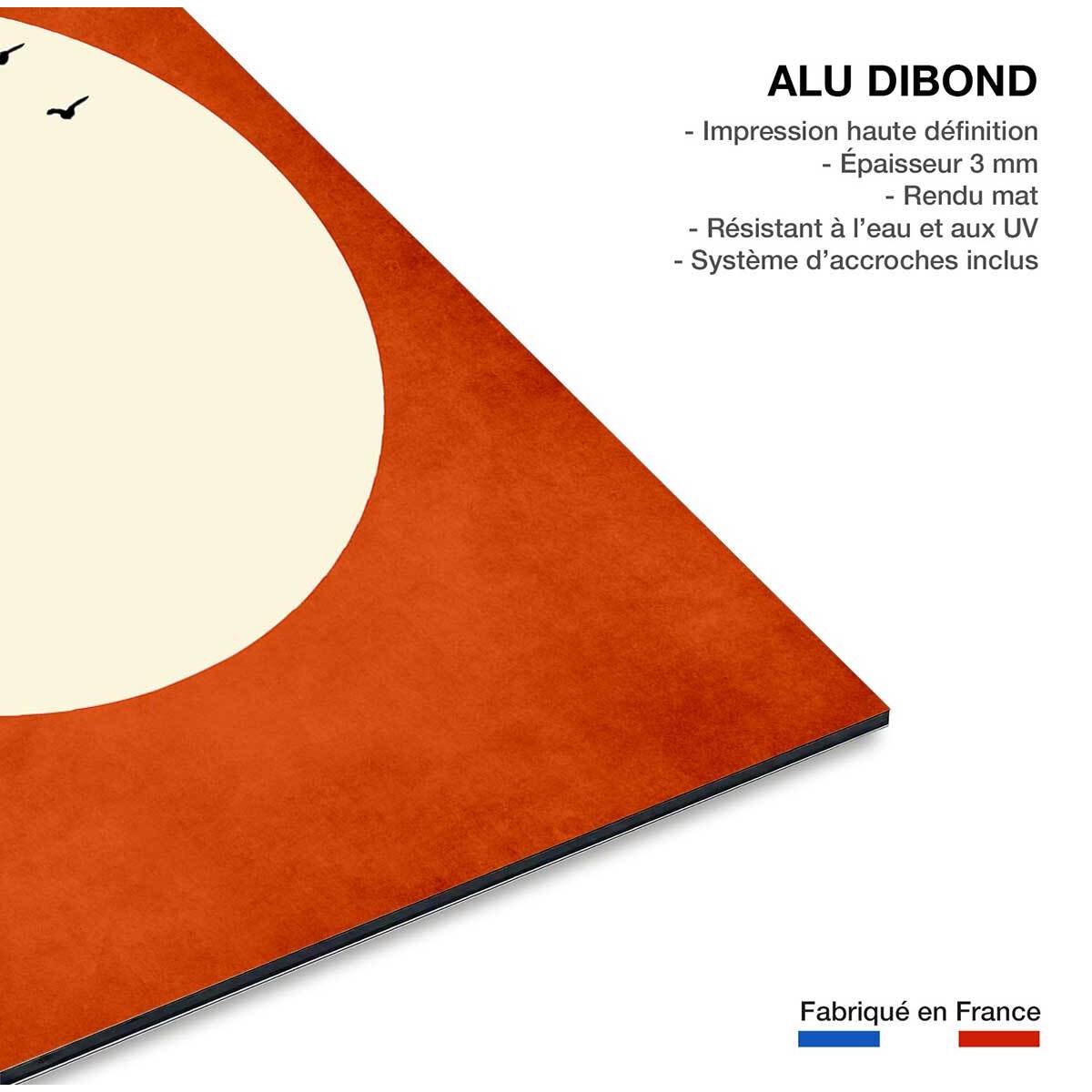 Tableau illustration Chaleur rouge Tableau alu Dibond