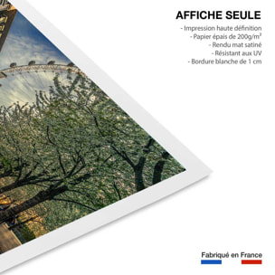 Affiche lumière sur London Eye Affiche seule