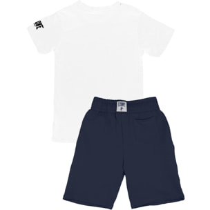 Set completo da bambino in cotone con t-shirt e pantaloncini Leone Tie Dye