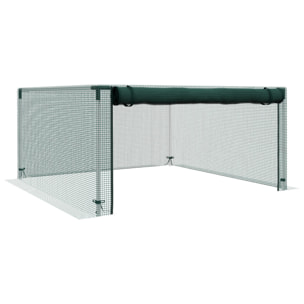 Jaula de Cultivo Jaula de Protección con Soportes de Acero Puerta con Cremallera para Proteger las Plantas Flores en Patio Jardín Terraza 125x125x62,5 cm Verde