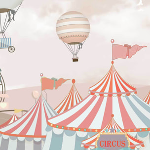 Affiche encadrée fête foraine cirque rétro Affiche + cadre en métal - Noir