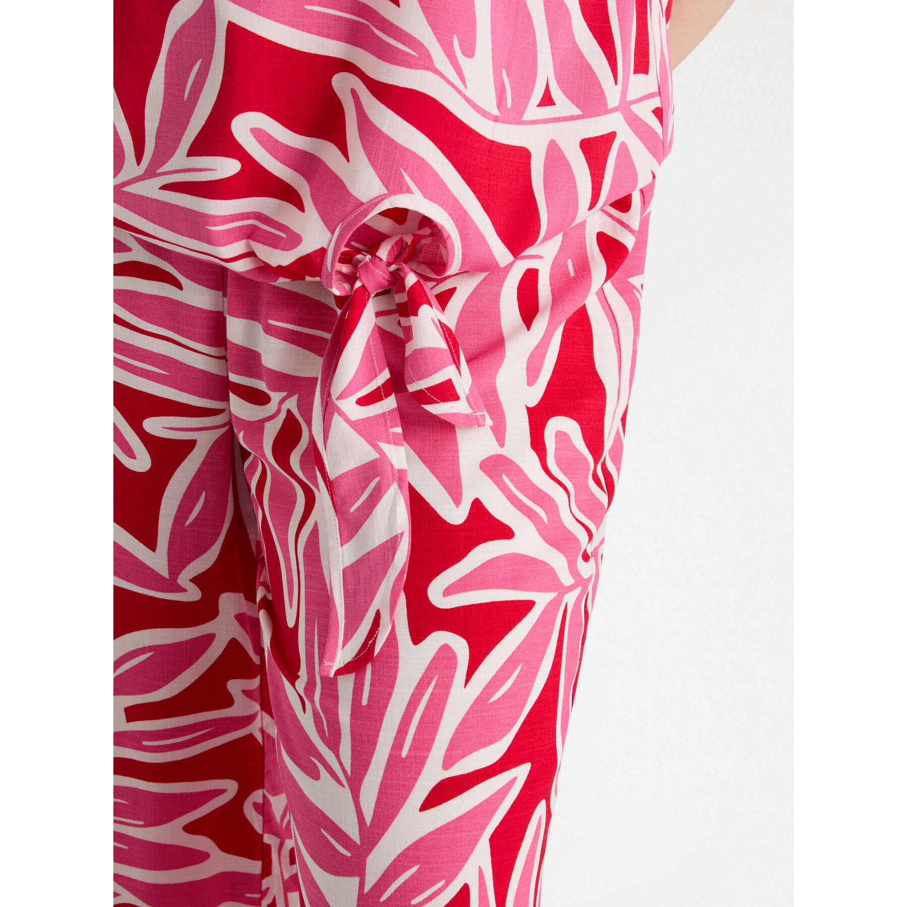Fiorella Rubino - Top estampado de viscosa LENZING™ ECOVERO™ - Rojo