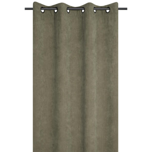 Rideau à oeillets en velours côtelé - Kaki