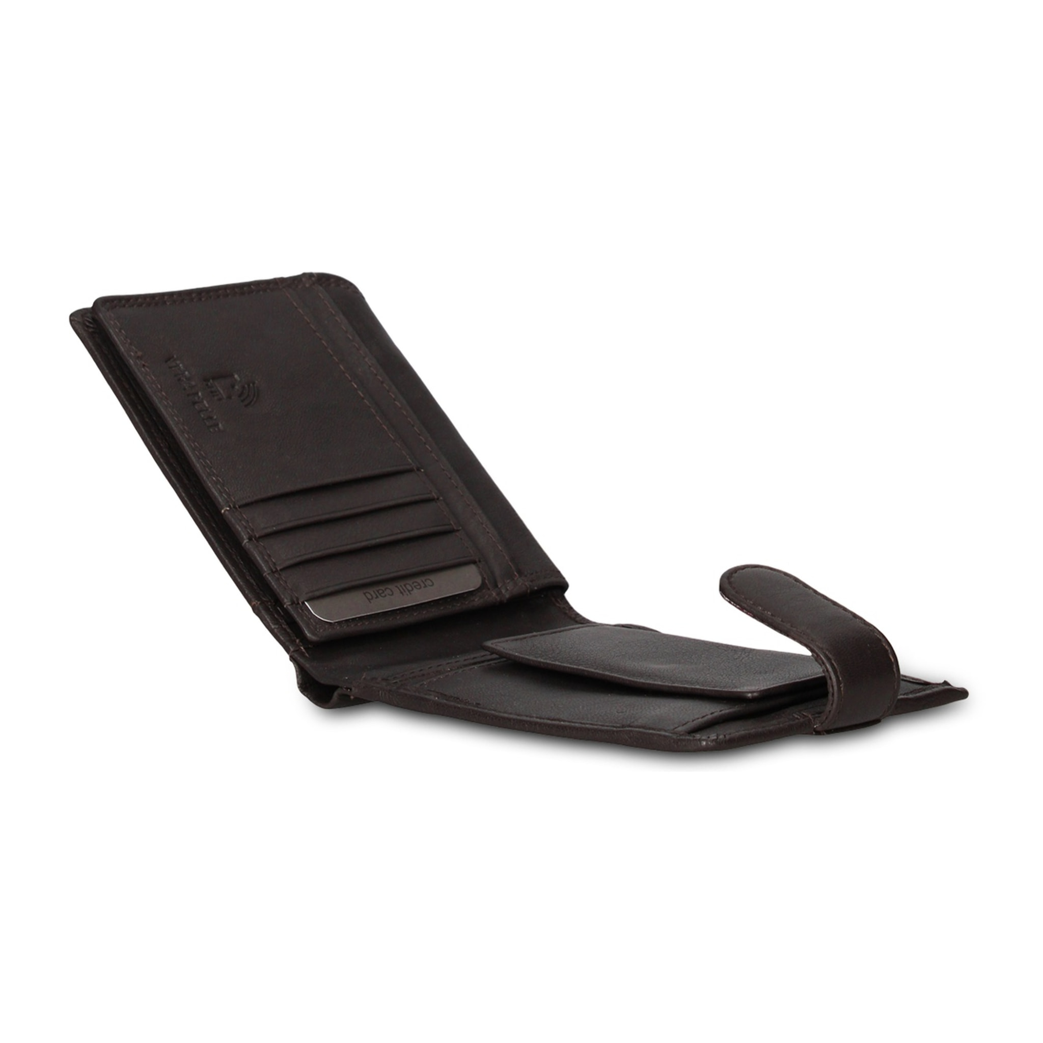 Portafoglio uomo in vera pelle - Modello Erebus Pro - Casual - 12.5 x 10.0 x 2.5 cm