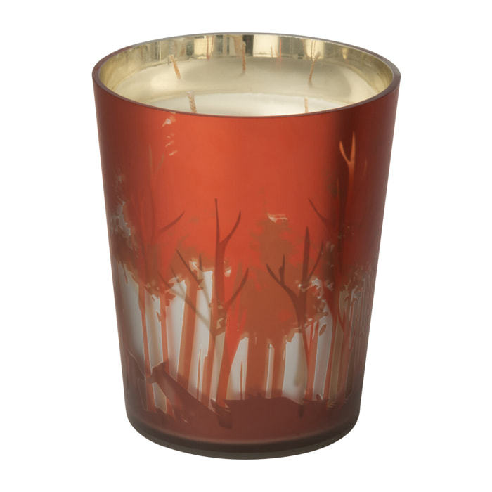 J-Line bougie parfumée Noa Forêt - rouge/or - medium - 68H