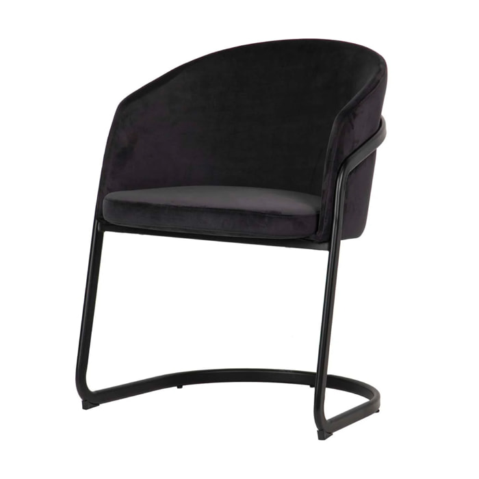 Silla Velvet Negro Sitka 58x58x79 Cm