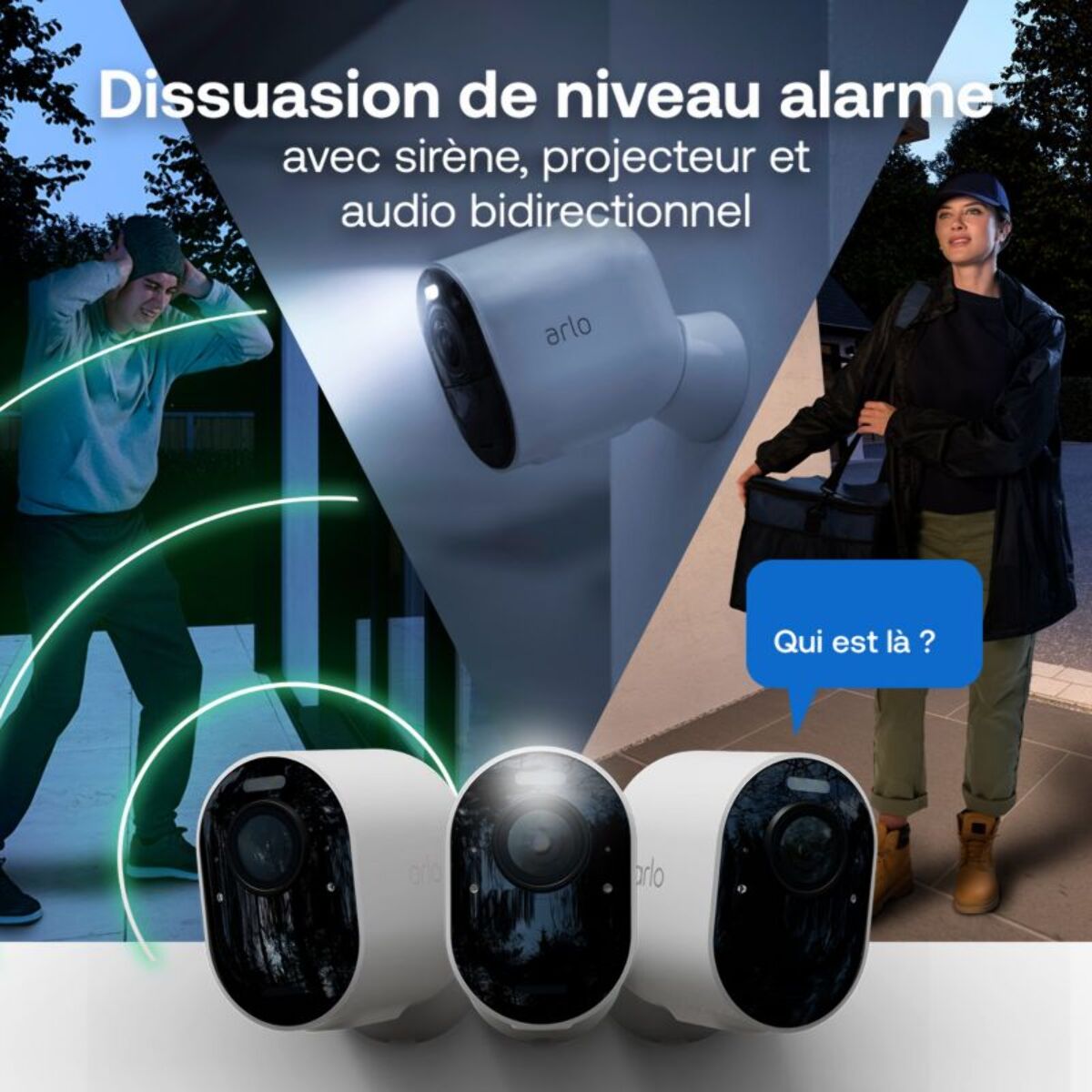 Caméra de surveillance ARLO Pack 2cam.ext. 4K Ultra3+panneau solaire