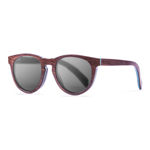 Gafas de sol KAU BERLIN - Patilla de ébano y azul turquesa / Ahumada
